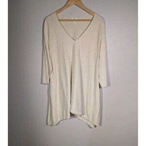 J.‎ Jill Pure Large Petite Beige Tunic Top Cotton Modal Silk